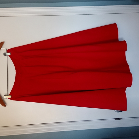 M & S collection Orange flow A-line Midi Skirt - Picture 2 of 9